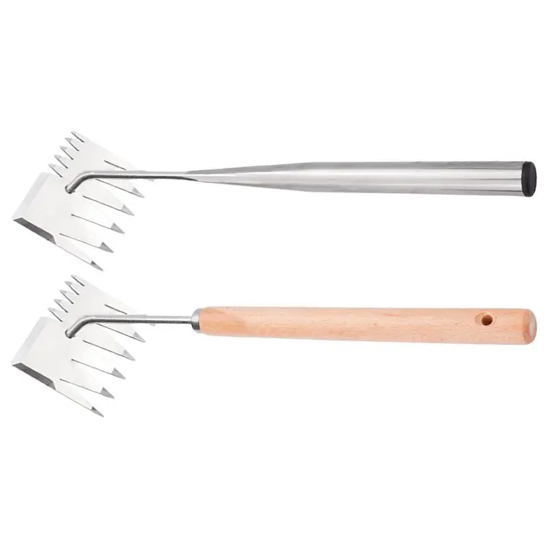 

Gardening Weeding Tool Multifunctional Weeding Tool Stainless Soil Loosening Rake With Wooden Handle For Agricultural Planting