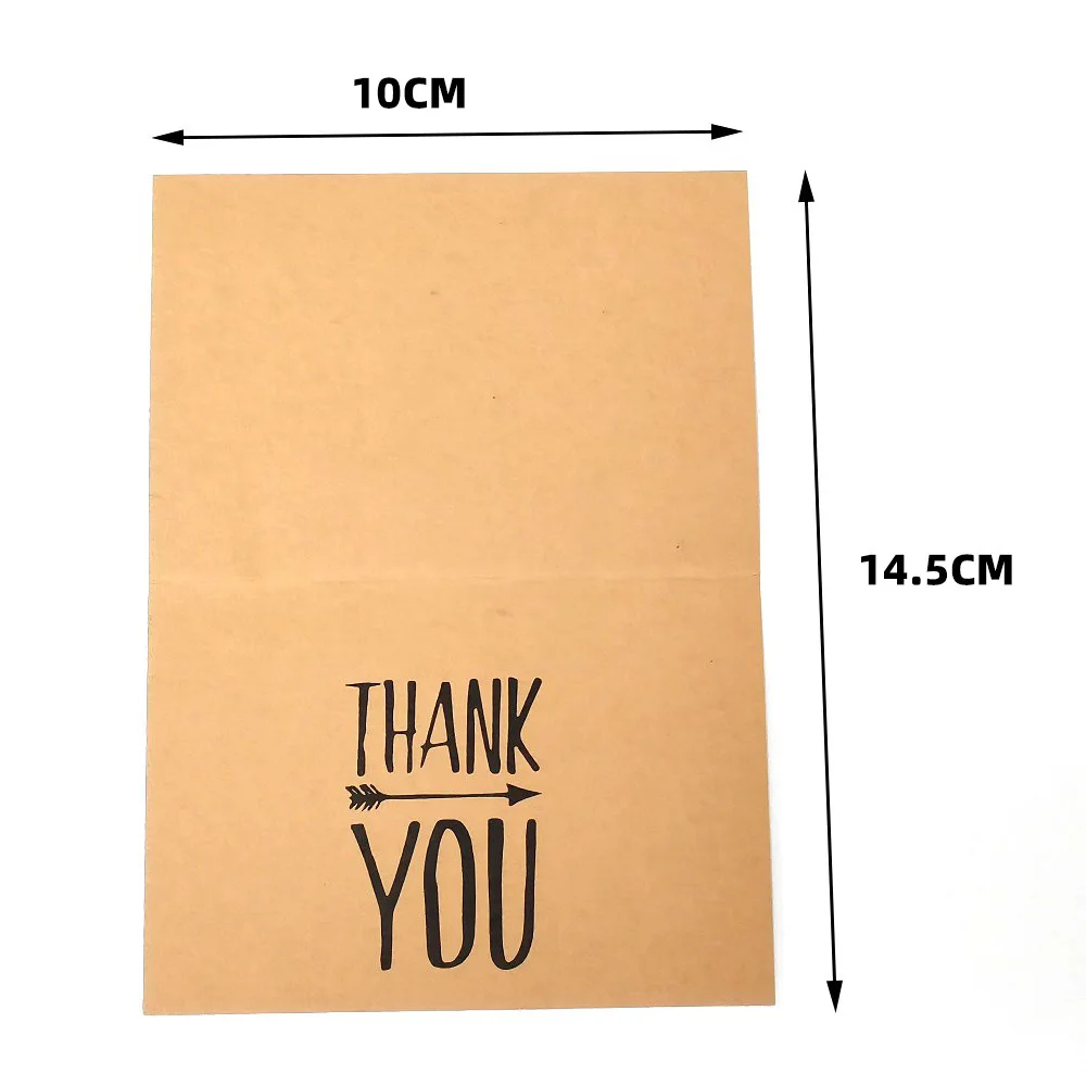 10Pcs pack Kraft Paper Thank You Card Large 4x6\'\' Business Note Cards Perfect For Graduation Baby Shower Wedding Greeting Cards