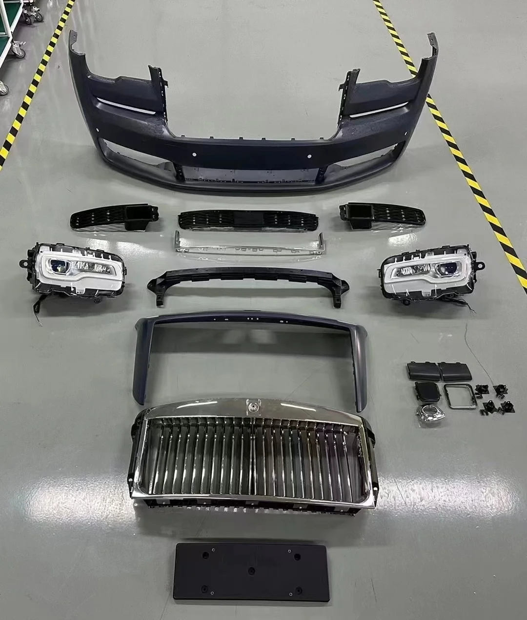 Altes Zu Neues Facelift PP Frontstoßstange-Grill Scheinwerfer Karosseriekit Für Rolls-Royce Ghost 1. Generation Bis 3. Generatio