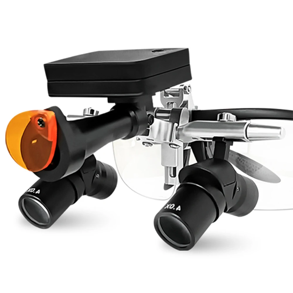 Dental Ergo Loupes Medical Magnifying Glass 48° Optical Loupe 4X5X6X Oral Surgery Turret Flip up Loupes for Enhanced Visual Insp
