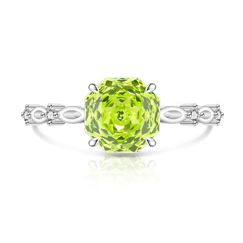Women's 925 Sterling Silver Rose Cut Diamond Ring