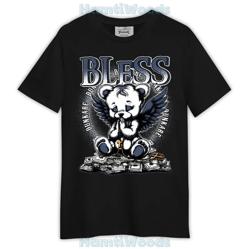 Low Diffused Blue 11s Shirt, Bless Bear Angel Shirt Outfit 1405 HDT