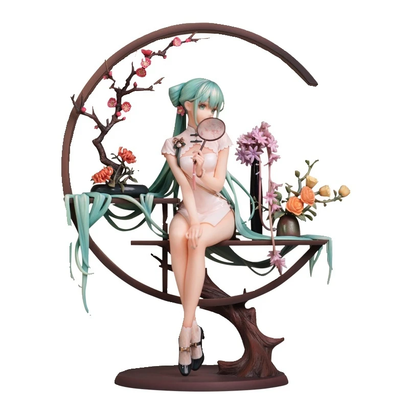 In Magazzino Shaohua 1/7 Fatto A Mano Songji Paese Stile Antico Cheongsam Modello Anime Figura Ornamento Pvc Action Figure Giocattolo Genuino