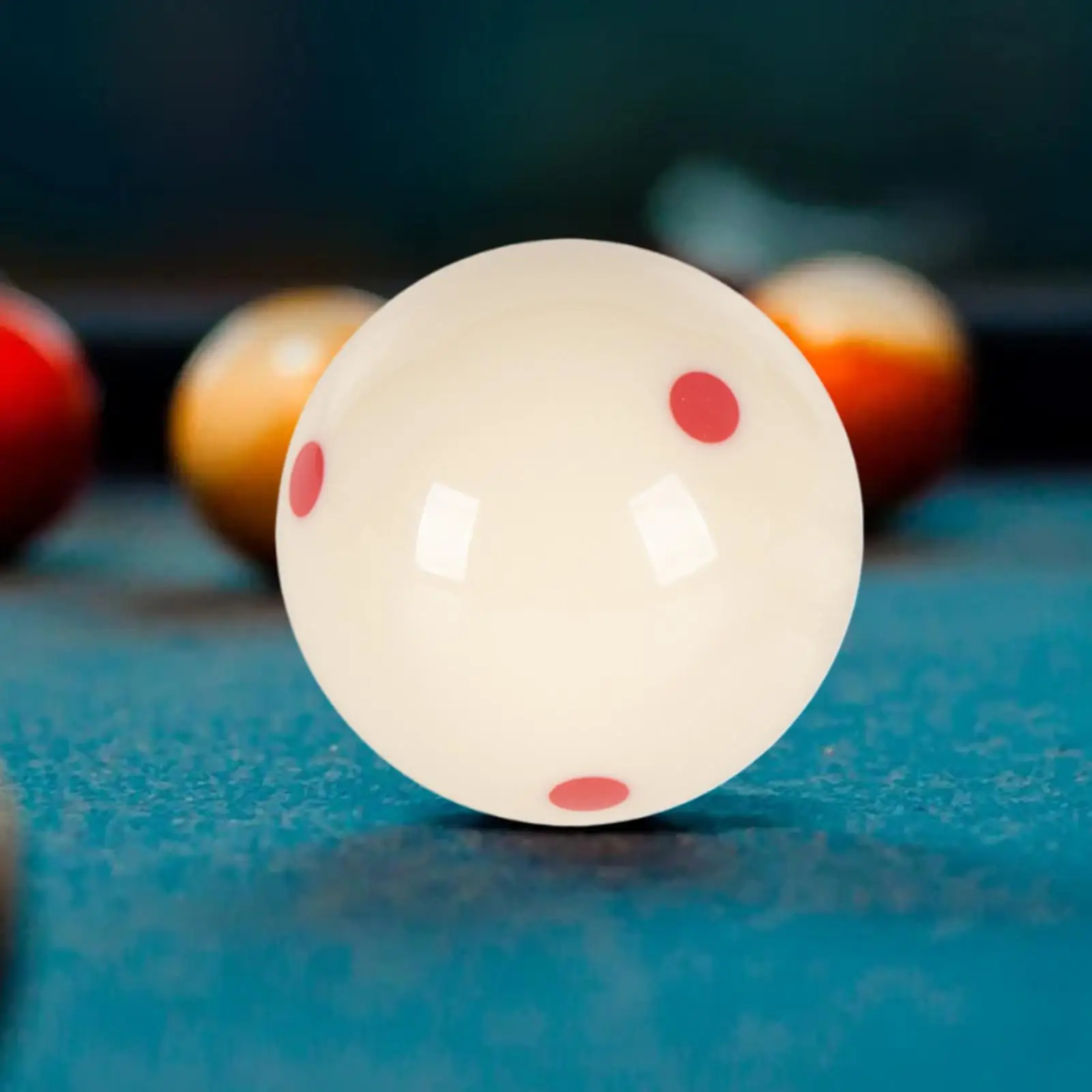 

1PC Cue Ball Standard Pool Billiard Cue Ball Resin Equipment Accessories with 6 Red Dot for Players Beginner Enthusiast Practice
