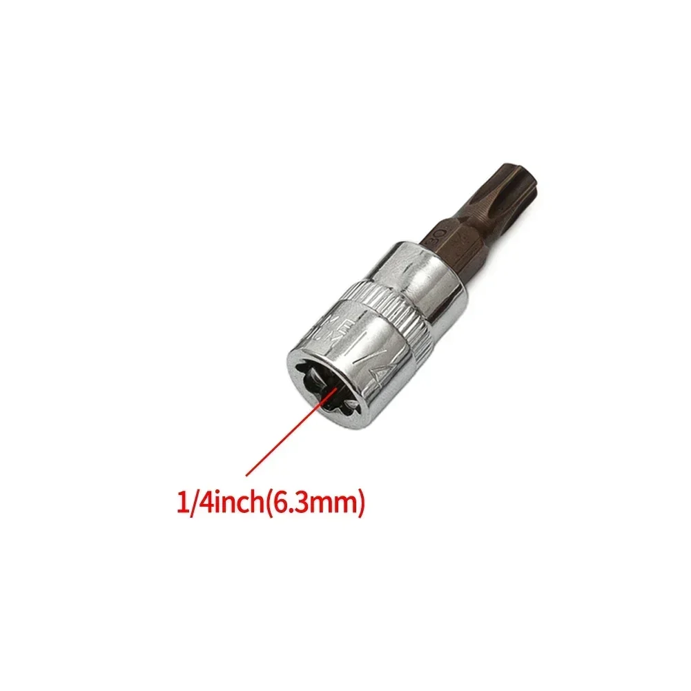 Imagem -06 - Conjunto de Brocas de Chave de Fenda Torx Peças Cabeça de Acionamento Soquete Material de Metal Conjunto de Ferramentas Manuais T15 T20 T25 T30 T40