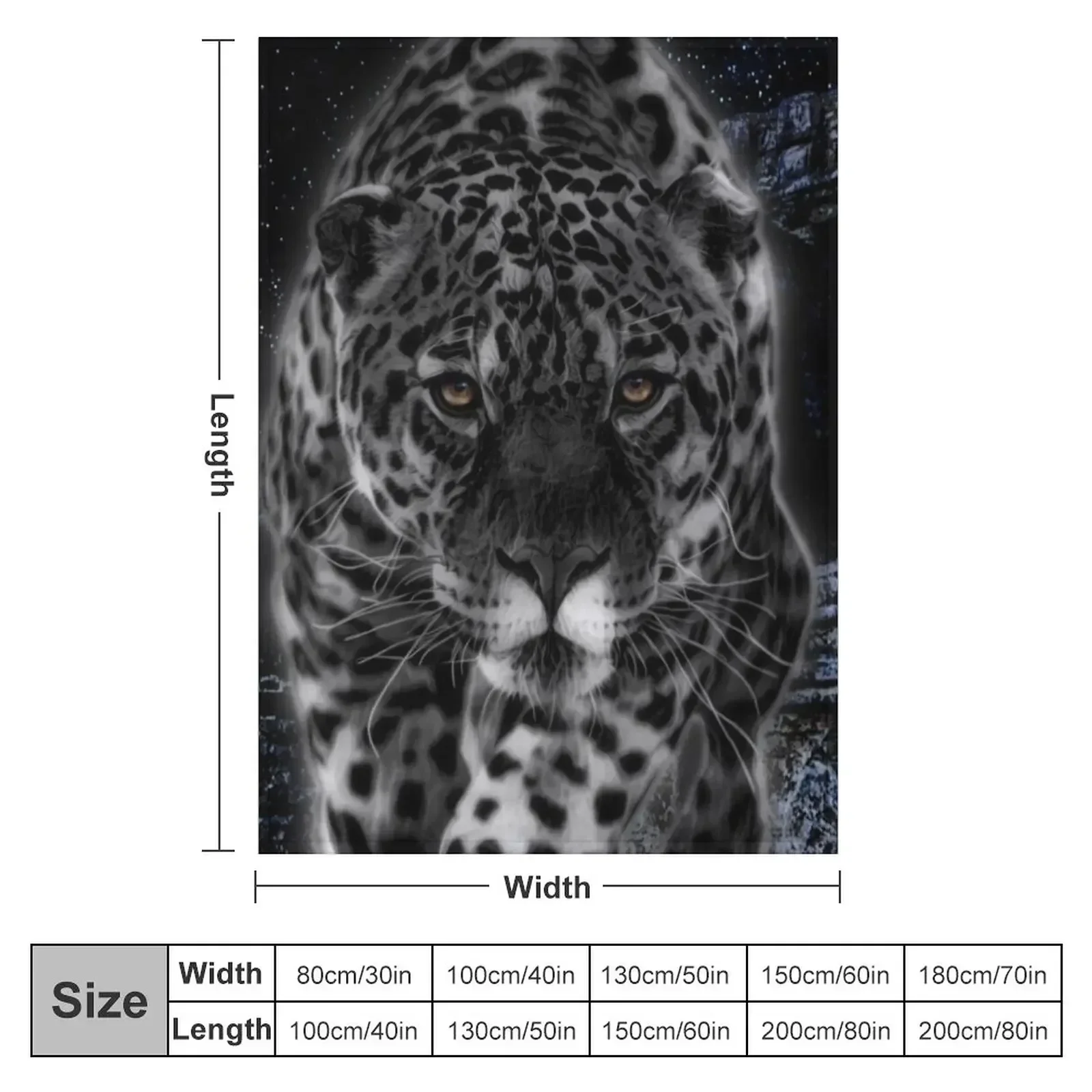 SPIRIT OF THE JAGUAR Throw Blanket Flannel Fabric Hairy funny gift Custom Blankets