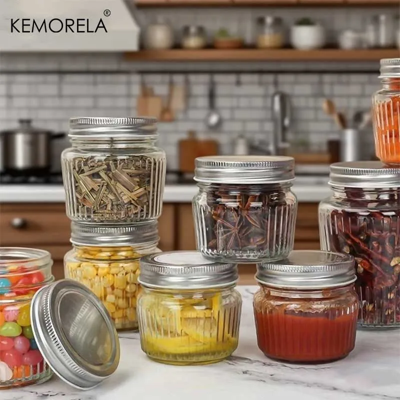 1/2 Stück Lebensmittel-Vorratsdosen aus Glas – luftdichte Küchenkanister für Getreide, Mehl, Zucker und Kaffee, BPA-freie Speisekammerbehälter, transparent