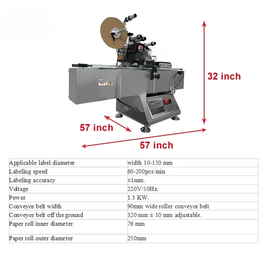 Automatic Desktop Horizontal Tube Sticker Crayon Plastic Small Round Bottle Lip Gloss Labeling Machine for Cryo Vials