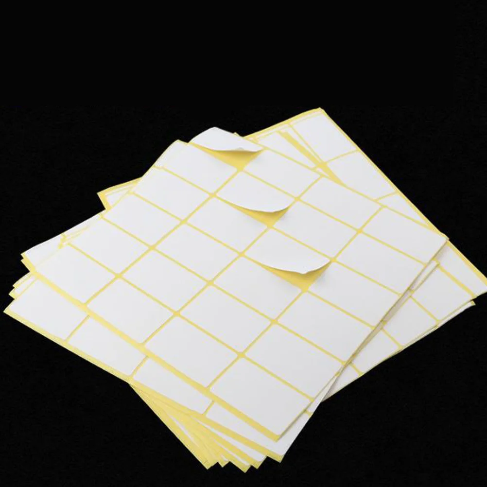 15Pcs Blank Label Stickers Handwriting Adhesive Labels for Bottles Containers Boxes Folders School Shop Office 25x42mm
