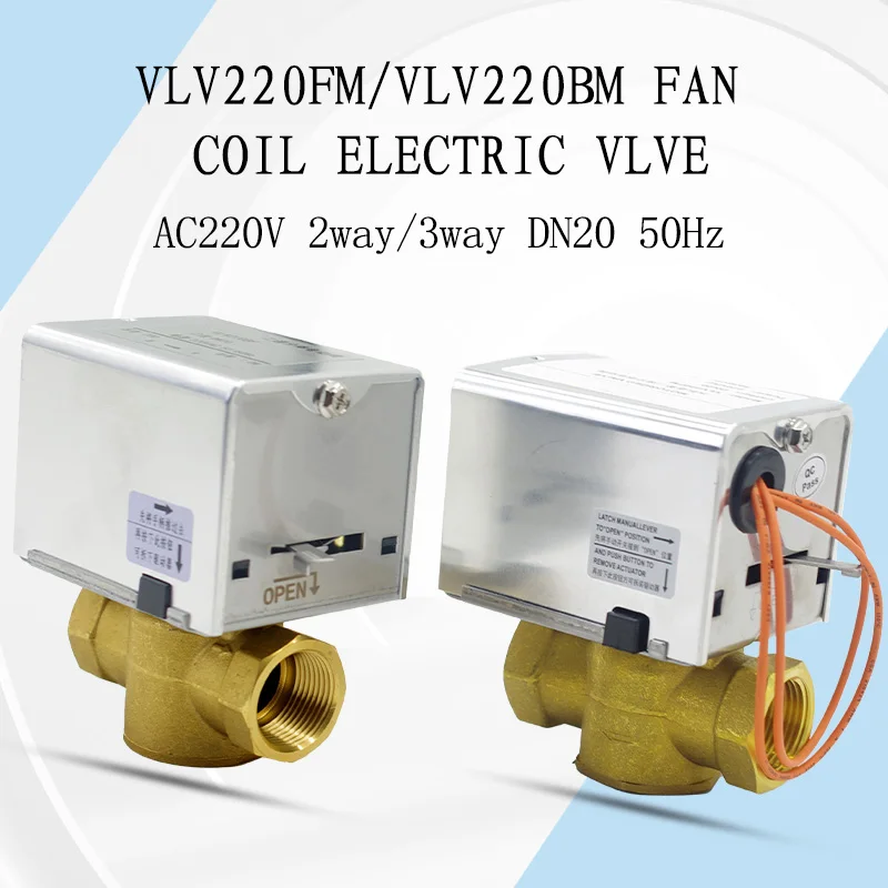 

1/2″3/4″1″2″Central air conditioning fan coil VLV220FM VLV220BM 2/3way CarrierDN20 2wire Electric valve Solenoid valve Water oil