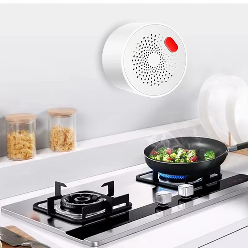 Tuya Smart Wifi Erdgas Sensor Brennbaren Kohle Gas LPG Gas Leckage Alarm Detektor Feuer Sicherheit Smart Leben UNS-stecker