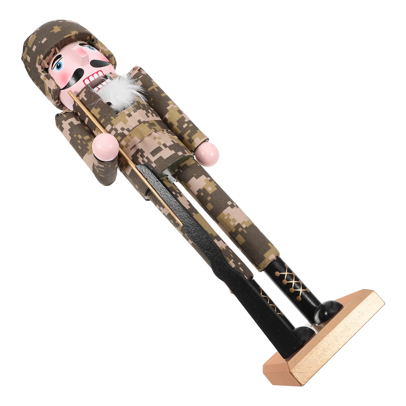 

Wooden Christmas Nutcracker Decor Desktop Xmas Ornament Nutcrackers Craft Decoration Traditional Soldier Lovely Tabletop Home