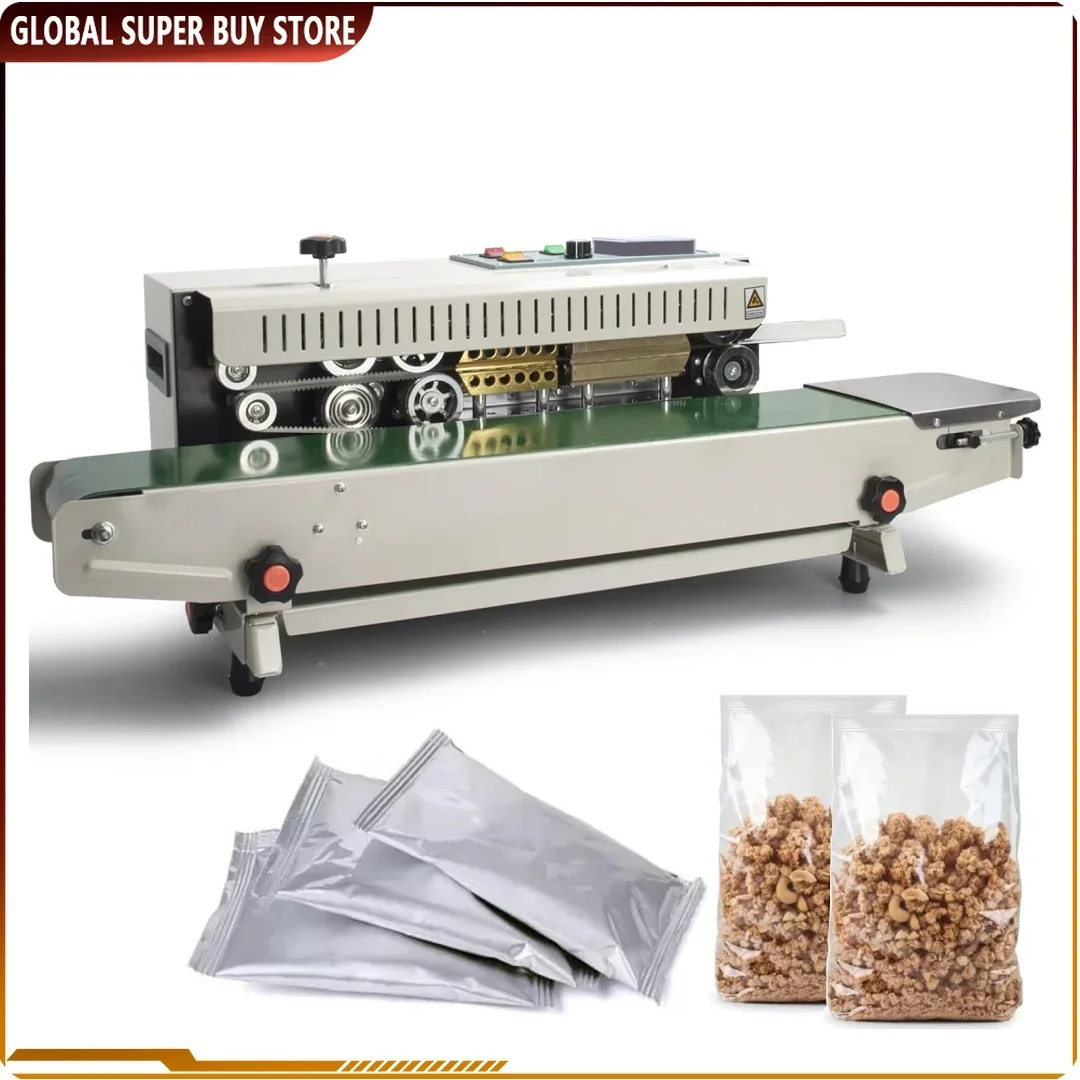 Continuous Sealing Machine Automatic Horizontal Continuous Bag Band Sealer FR900 Plastic Bag Sealer Machine with Digital