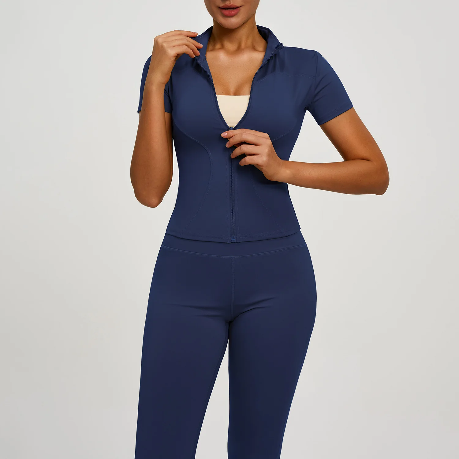 Gym Set Women Workout Set New Sports Suit High Elasticity Outdoor Running Yoga Suit for Women