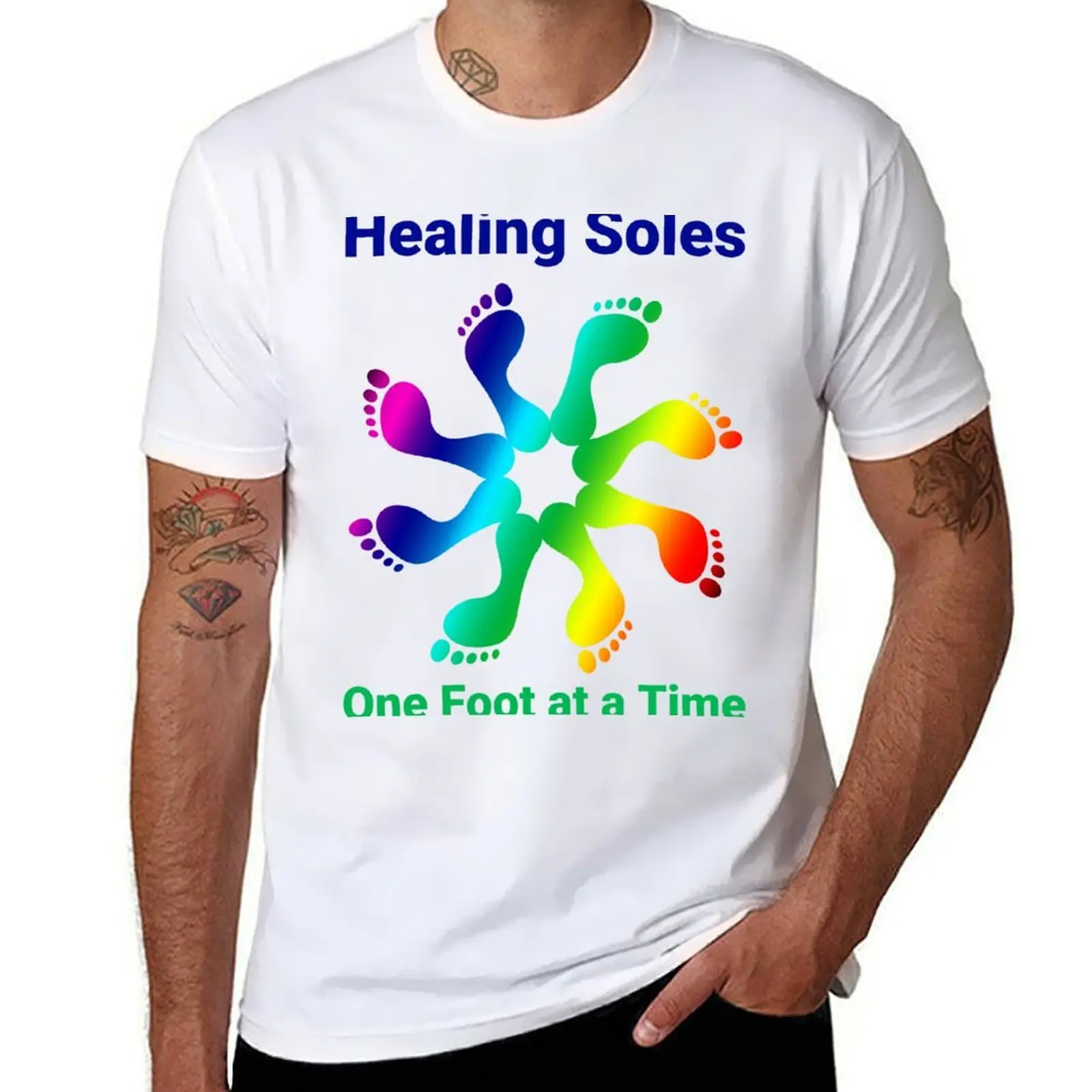 

Healing Soles One Foot at a time Pinwheel T-Shirt cotton t shirt pack man t shirt luxury T-Shirt