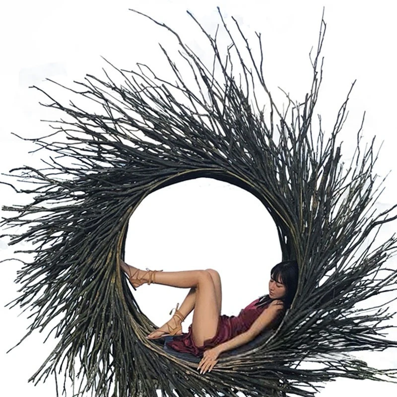 Outdoor swing wedding photography love bird's nest chair floor fashion bed