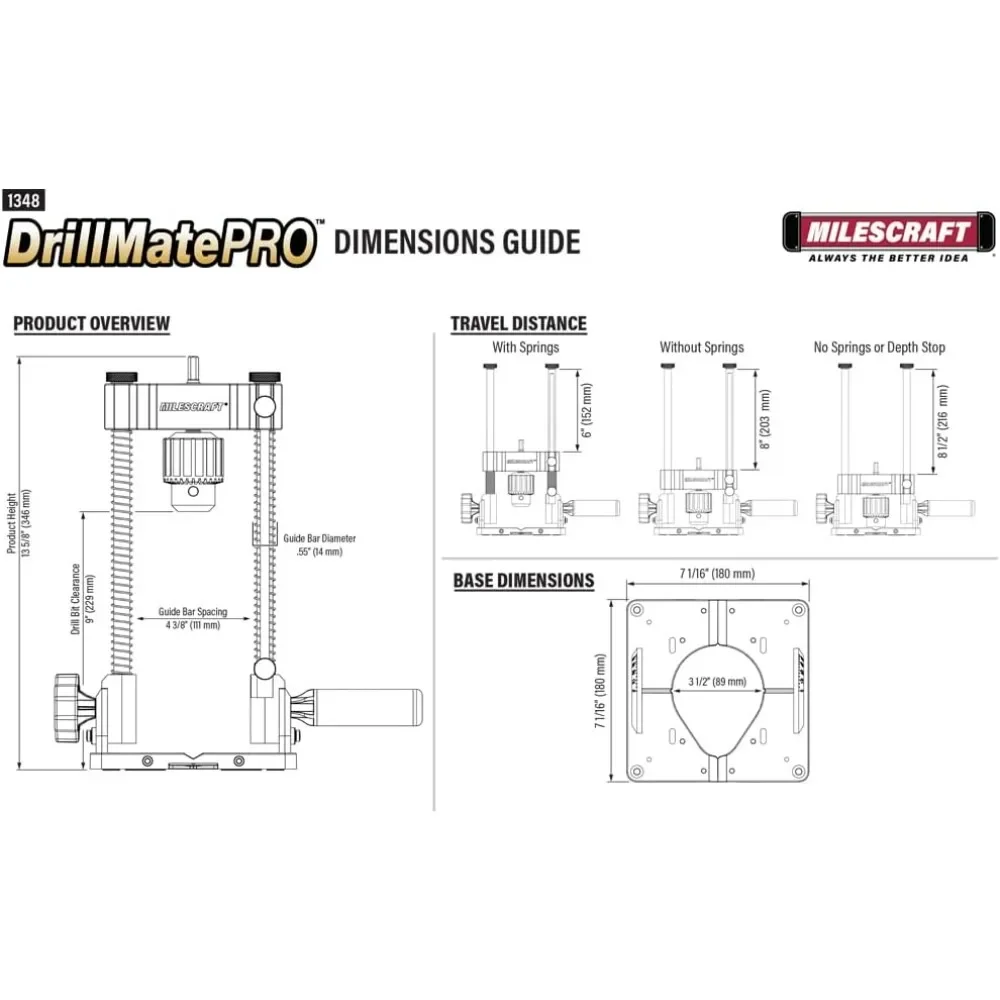 1348 Drill Mate PRO - Heavy-Duty Portable Drill Press with Half-Inch Chuck