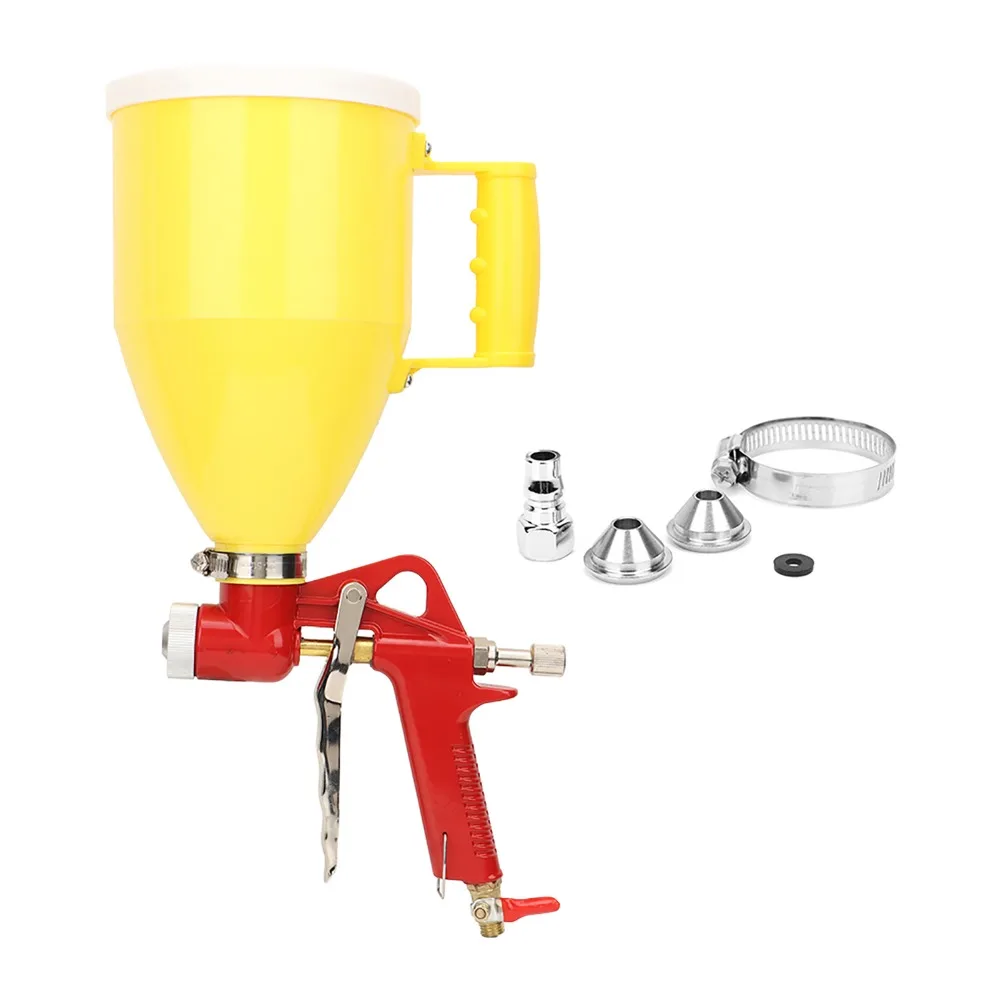 7pcs 3L Capacity Air Spray Gun 4/6/8mm Nozzle Plastic Construction Wall Painting Sprayer 1/4in Connection Handheld Design