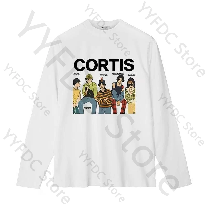 

‌CORTIS T Shirt Kpop Fashion MARTIN JAMES JUHOON SEONGHYEON KEONHO Print Long Sleeve Tee Tops Fans High Quality Cotton T-shirt