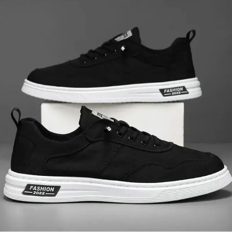 Men Vulcanized Shoes Black White Boys Trend Street Youth Walking Sneakers Comfortable Canvas Shoes for Men Vulcanized Footwears