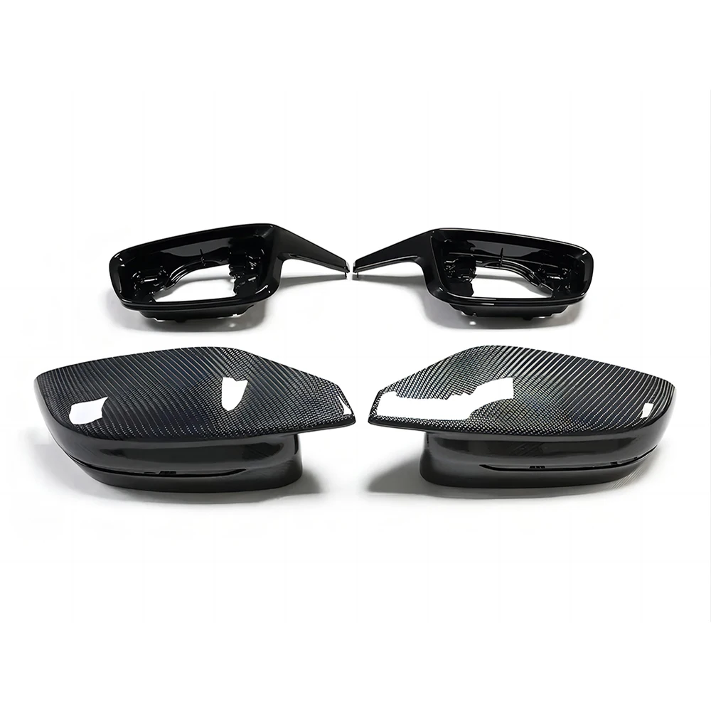 Replacement Rearview Side Mirror Covers Cap For BMW G30 G38 G11 G12 G14 G15 G16 5 7 8 Series G80 Style Carbon Fiber Shell 4 Pcs