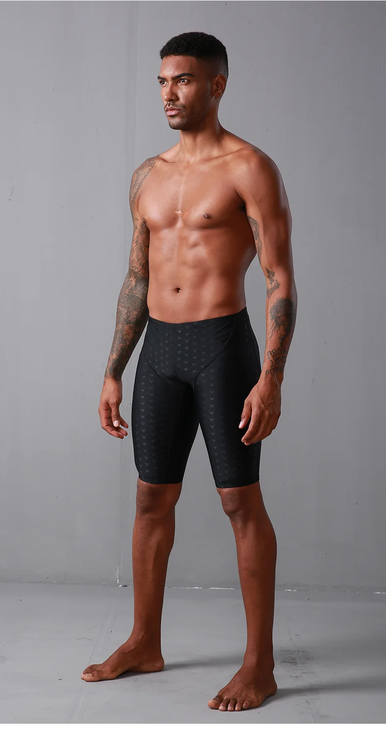 High Quality Man Swimpants Professional Quick Dry Swim Pants Pro Knee Swimwear Men\'s Swimming Wear Trunks Shorts Pant Teenages