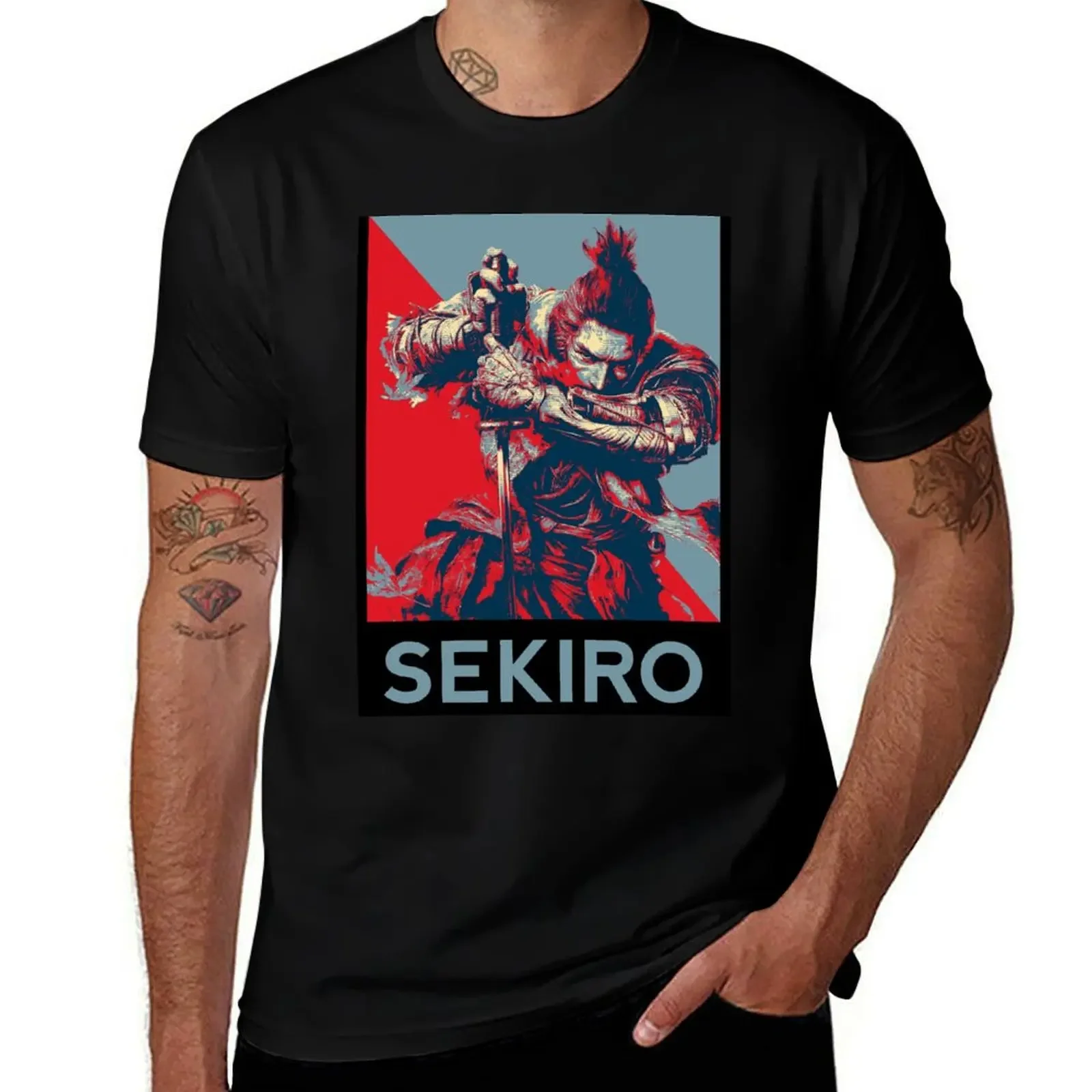 Sekiro Shadows Die Twice Poster 1 T-Shirt baggy shirts oversizeds for a boy mens clothes