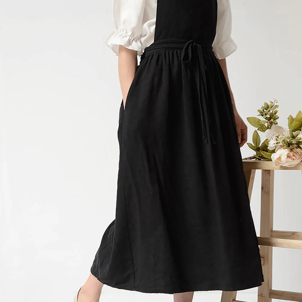 

Cotton Linen Gardening Coffee Dress Apron Pinafore Cooking Baking