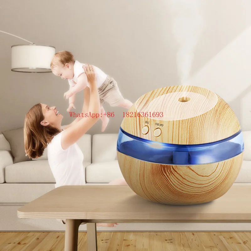 USB Mini Wood Grain Air Humidifier Home Car Office Purifier Aromatherapy Machine