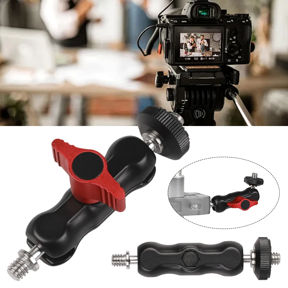 

Ballhead Clamp Clip with 1/4inch -20 Thread Ball Mount Clamp Metal Rotatable Magic Arm Clamp for GPS Phone Monitor Video Light