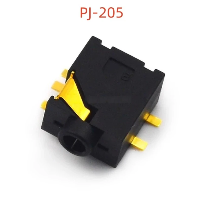 

10 шт. PJ-205, розетка 2,5, разъем для наушников, 5 патчей для ног, 2 розетки для ног, 2,5 мм, материнское сиденье