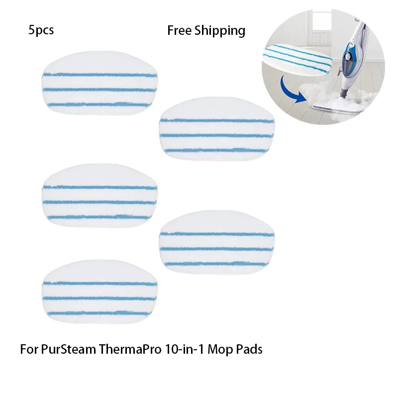 

5pcs Steam Cleaner Parts Mop Cloths For PurSteam ThermaPro Quality Microfiber Steam Cleaner Mop Pads