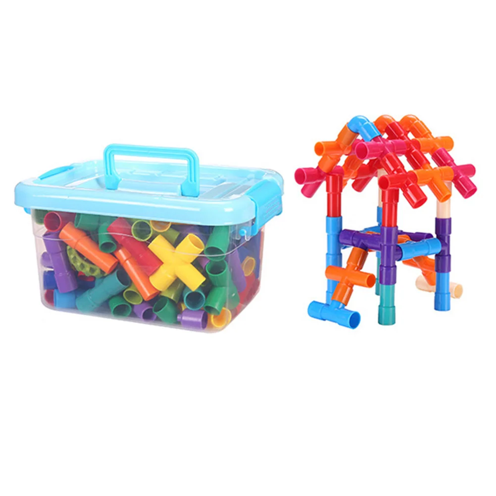 Educational Building Blocks Toy Tube Childrens Toys Puzzle Men and Women Pipes Spouts Joints