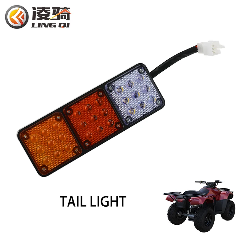 LINGQIC RACING Three Lens Combination LED Tail Light LED Trailer Truck Tractor Tail Combination Lamp For Off-Road Motorcycle ATV