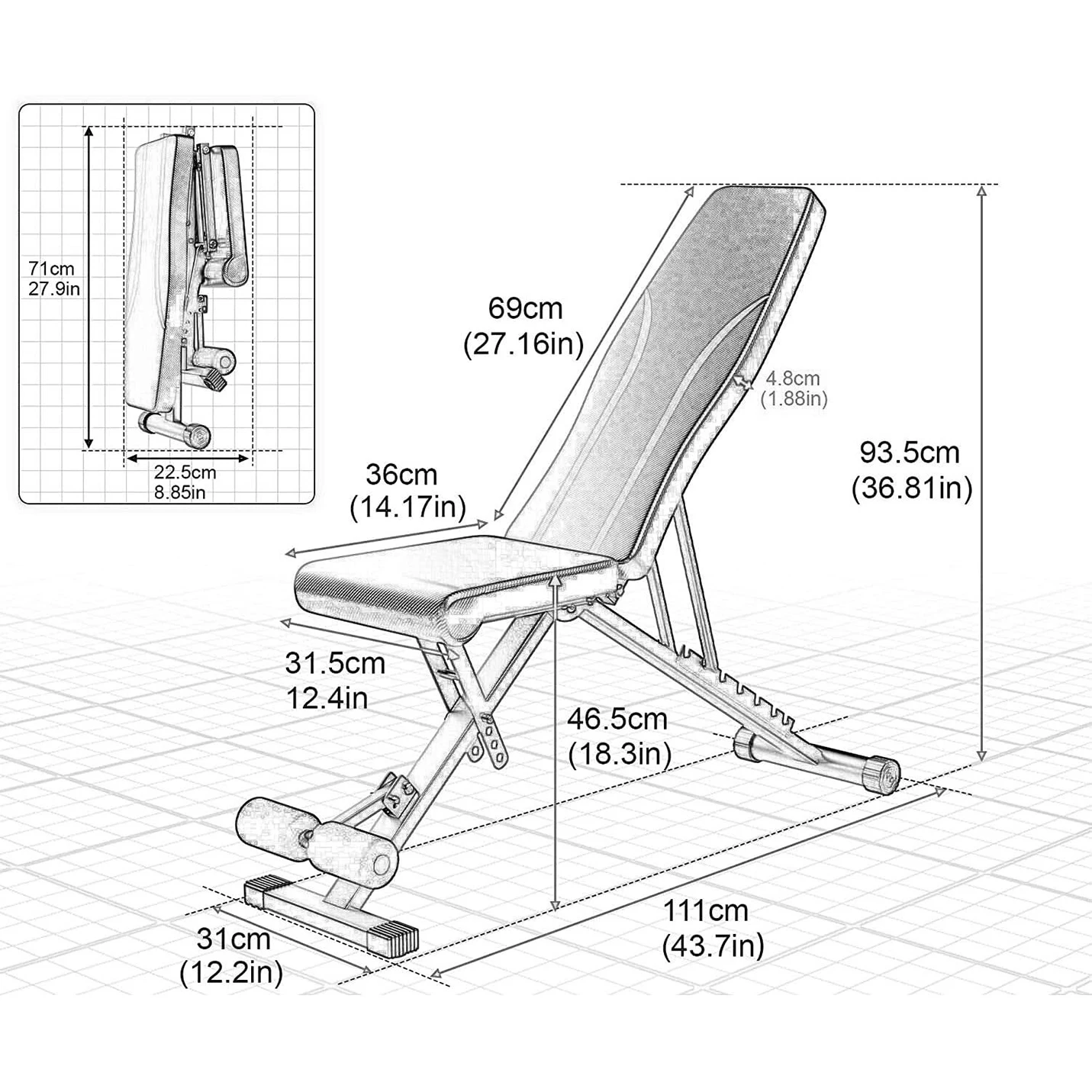 gym bench adjustable sit up bench commercial weight bench with leg extension