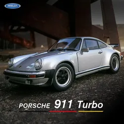 WELLY 1:24 1974 Porsche 911 Turbo 3.0 Alloy Sports Car Model Diecast Metal Toy Vehicle Simulation Collection Kids Ornament Gifts