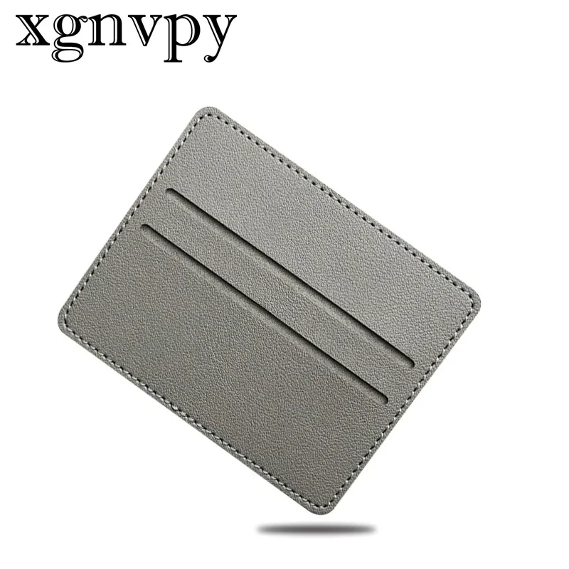 Xgnvpy-Porte-cartes en cuir PU pour hommes et femmes, nouveau sac de rangement simple pour cartes de bus, porte-cartes ultra-fin, repas étudiant, 1 PC