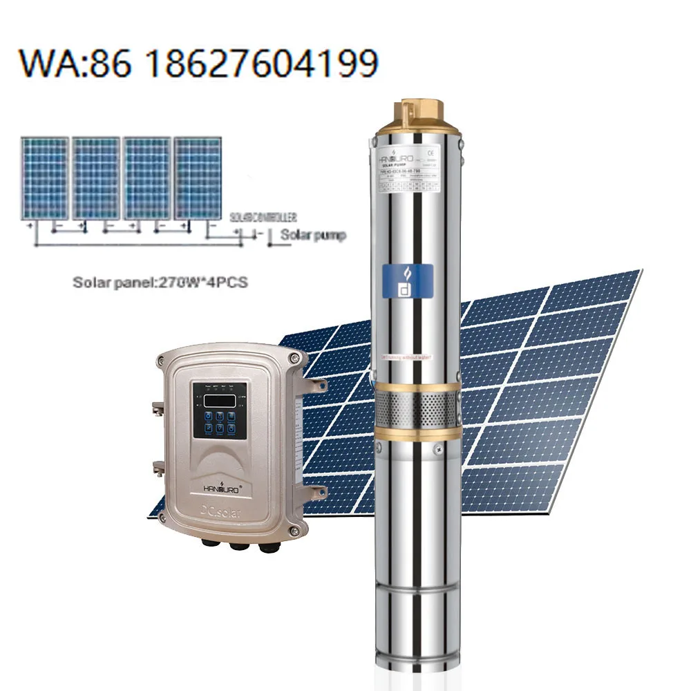 Submersible Water Pump With Controller MPPT Controller Stainless Steel Off-Grid Water Supply
