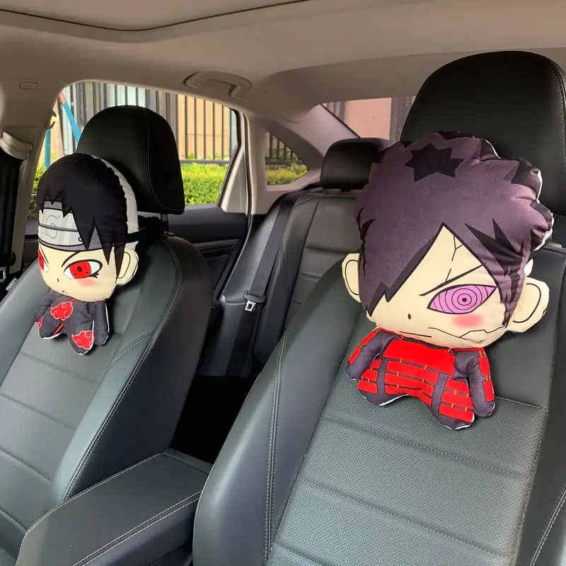 Poggiatesta per auto Naruto, cuscini per il collo dell'auto, cuscini per sedili anti-fatica, cartoni animati Uzumaki Naruto Accessori per auto Cuscini per il collo regalo