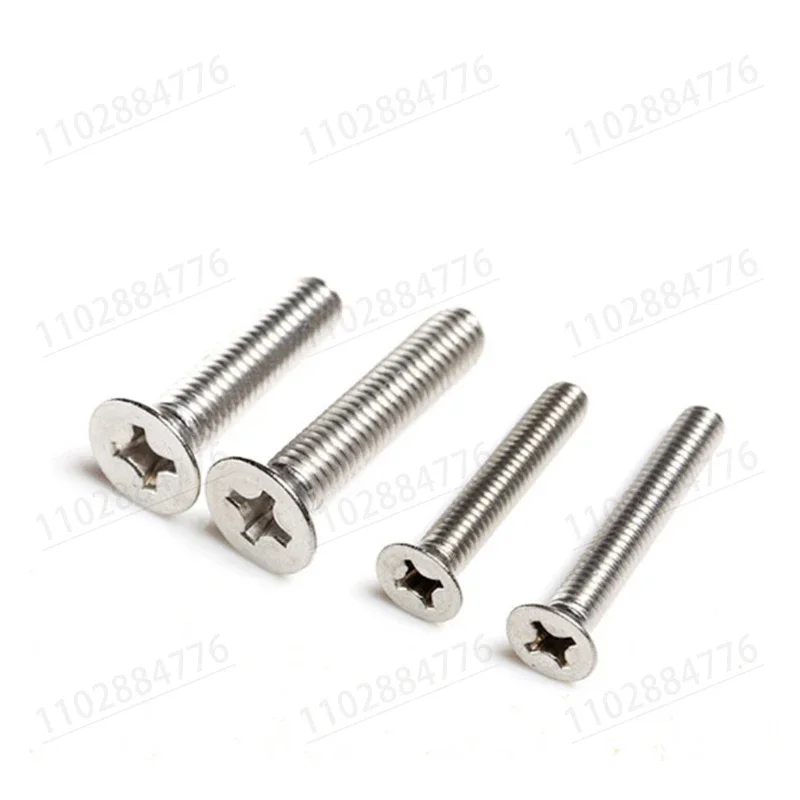 5~50 pcs M2 M2.5 M3  M4 M5 M6 M8 304 Stainless Steel Cross Phillips Flat Countersunk Head Screw Bolts Length 3-50mm