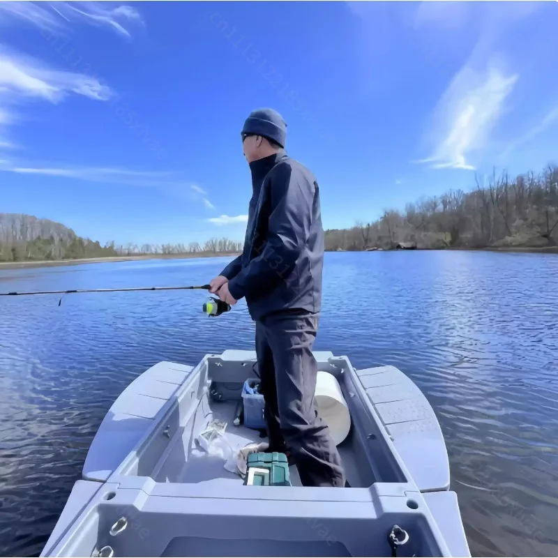 For SUV Carried Foldable Boat Portable Plastic Splicing Thickened High-Density PE Fishing Bait Boat for Anglers