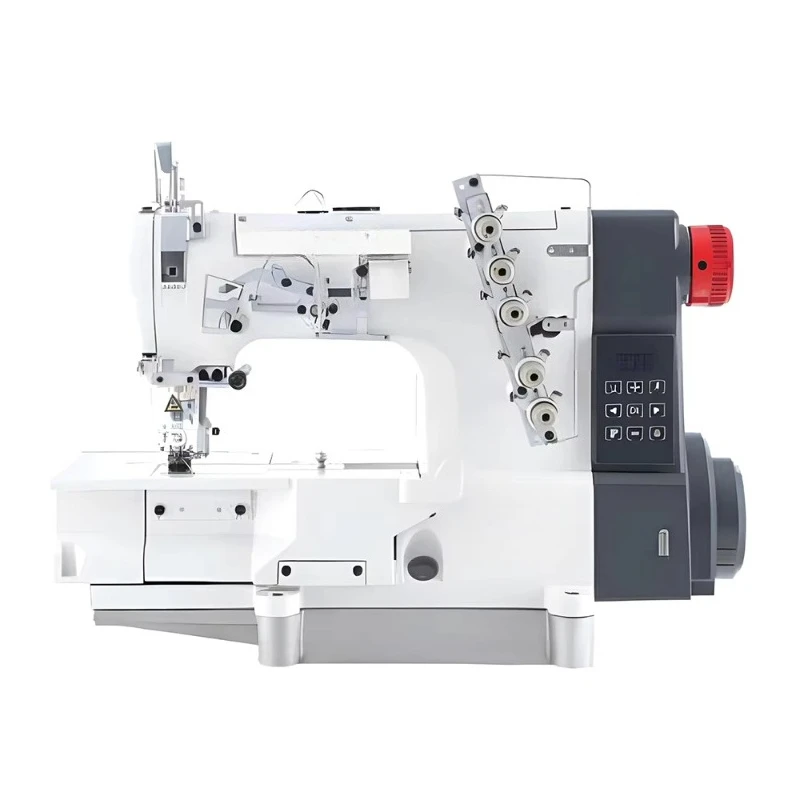 

Промышленная швейная машина с прямым приводом, плоской платформой, тремя иглами, пятиниточная, интерлок, с столом