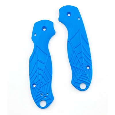 1 par de empuñaduras de cuchillo verde oliva G10 para Para3 C223 cuchillo plegable de araña Material de parche empuñaduras de tela de araña accesorios DIY