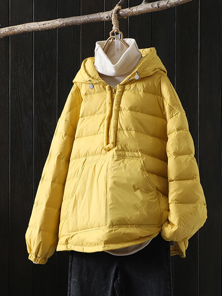 SEDUTMO Winter Oversize Duck Down Coat Women Hoodies Casual Quilted Warm Pocket Puffer Jacket Autumn Basic Parkas ED1851