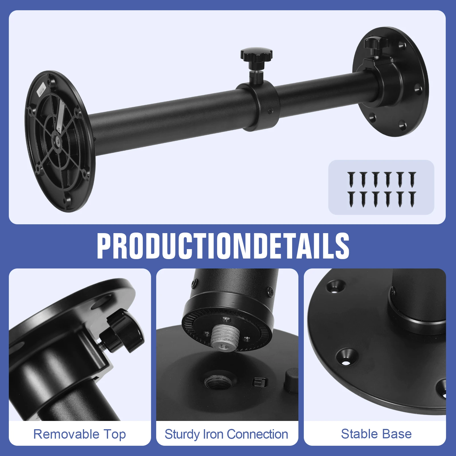 

RV Table Pedestal Stand Leg One-Leg Lifting System Adjustable Tables Pedestal Mount 27.5In for RVs Marine Boat Yacht