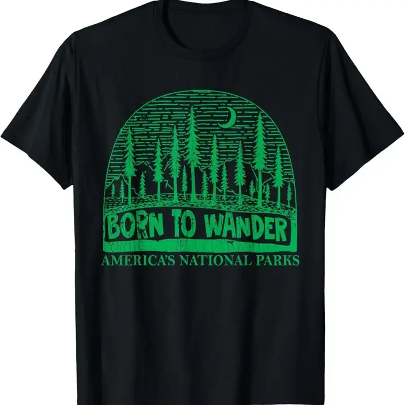 Born To Wander America'S National Parks Outdoor Nature T Shirt