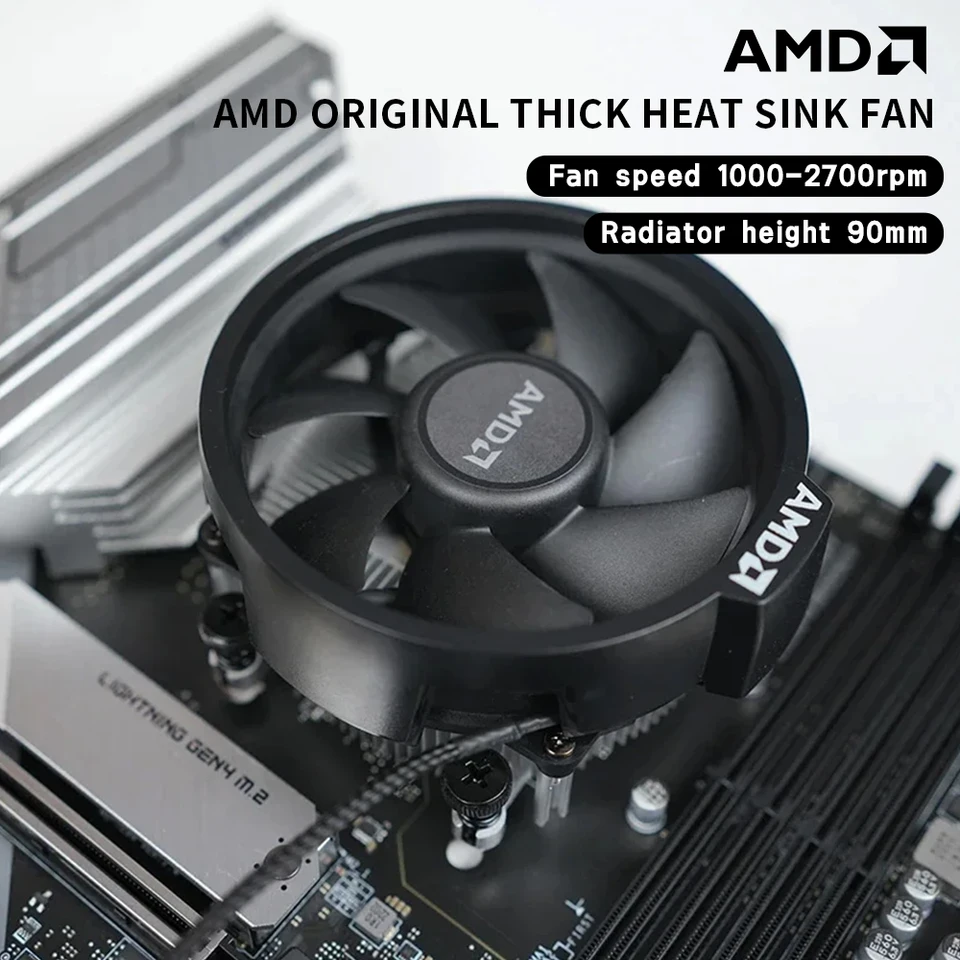 New AMD Original Fan Radiator Cooler Suit For Ryzen 3 Ryzen 5