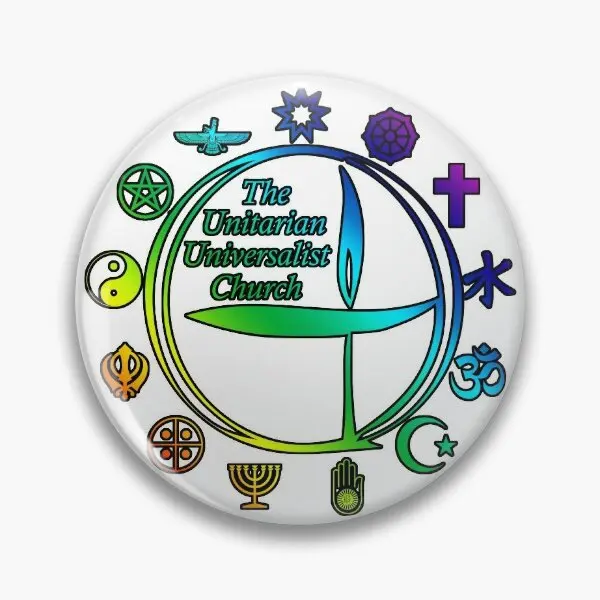 The Unitarian Universalist Church 2  Soft Button Pin Creative Cartoon Women Lover Brooch Badge Collar Hat Funny Gift Jewelry