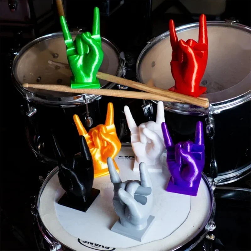 Rock Hand Drumstick Display Stand Creative Middle Finger Resin Drummer Holder Drum Stick Stand Palm Drum Stick Organizer