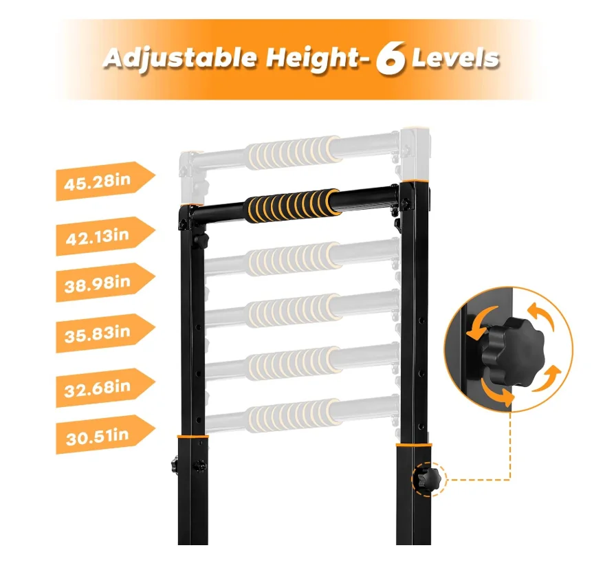 Adjustable Home Gym System Customized Training Equipment Foldable Workout Bar Split Parallel Design for Comfortable Workout